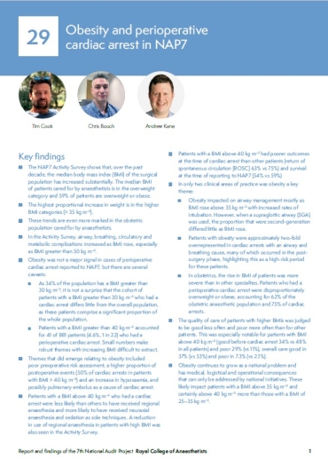 NAP7 Report | The Royal College of Anaesthetists